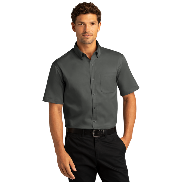 D2105M Mens Short Sleeve SuperPro React Twill Shirt