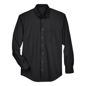 D1934M Mens Crown Woven Solid Broadcloth Shirt