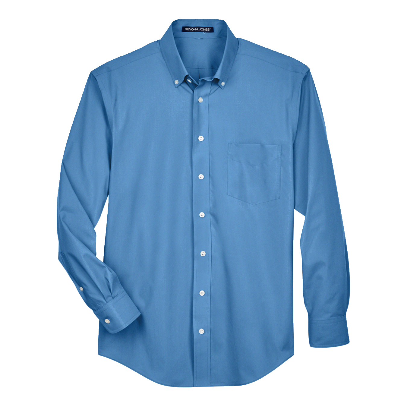 D1934M Mens Crown Woven Solid Broadcloth Shirt