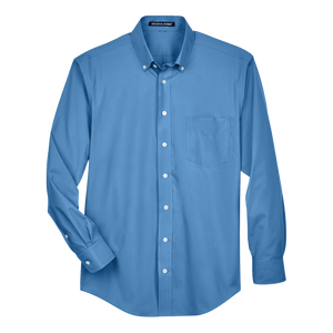 D1934M Mens Crown Woven Solid Broadcloth Shirt