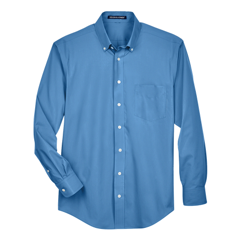 D1934M Mens Crown Woven Solid Broadcloth Shirt