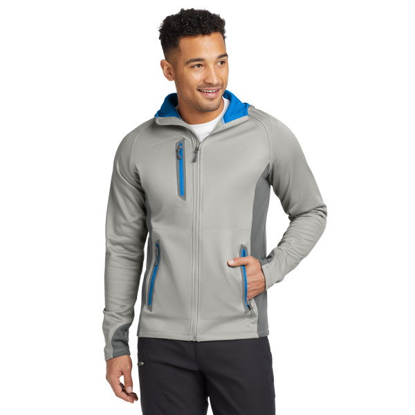 D1893M Mens Sport Hooded Full-Zip Fleece Jacket