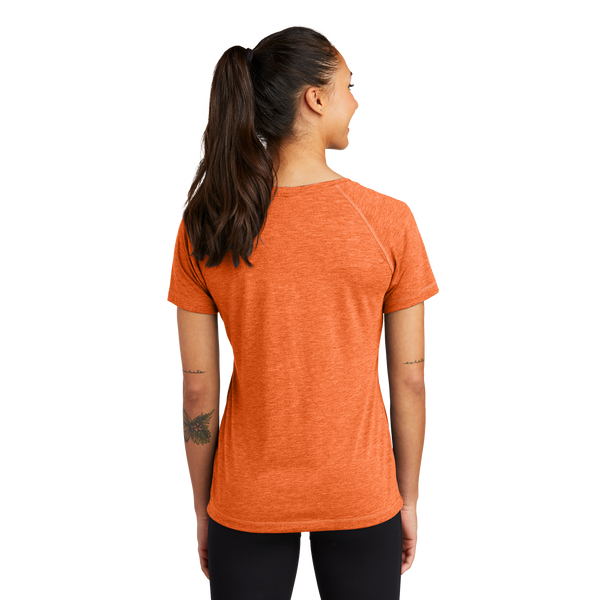 D1857W Ladies Tri-Blend Wicking Scoop Neck Raglan Tee