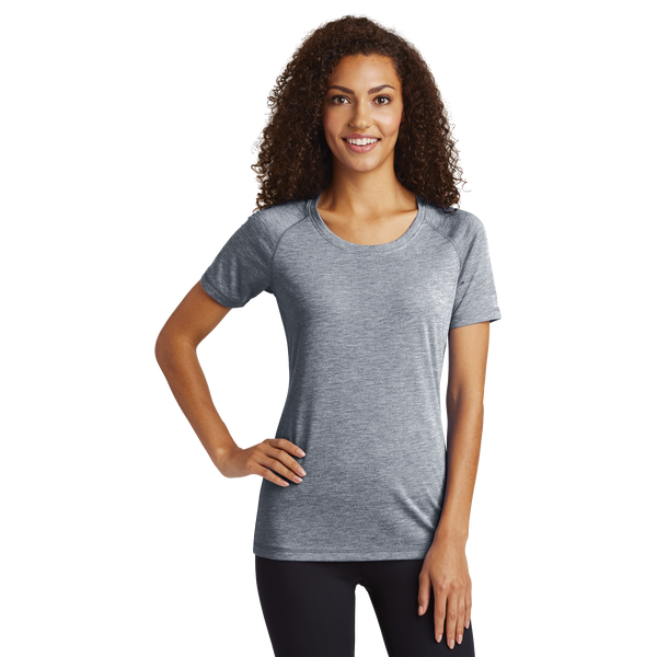 D1857W Ladies Tri-Blend Wicking Scoop Neck Raglan Tee