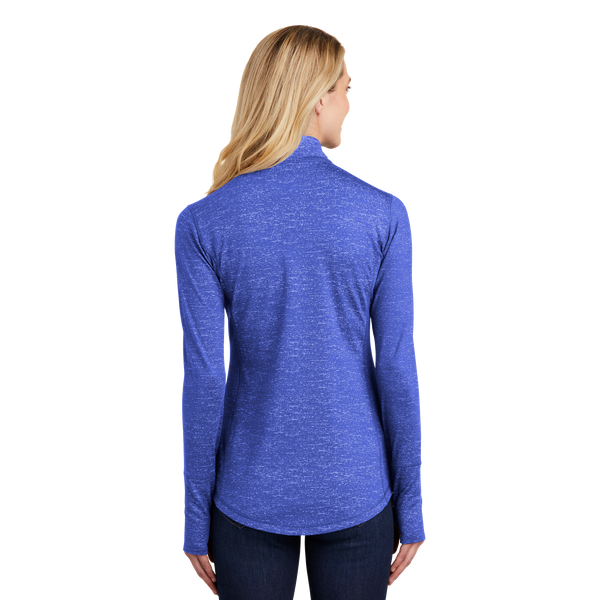 D1909W Ladies Sport-Wick Stretch Reflective Heather 1/2 Zip Pullover