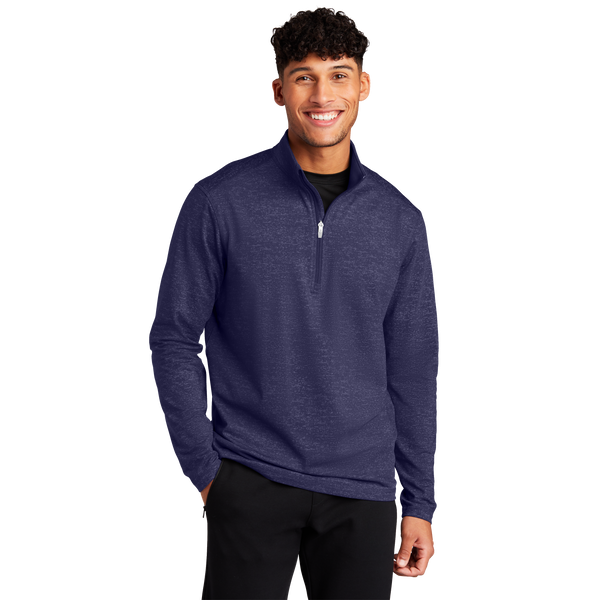 D1909M Mens Sport-Wick Stretch Reflective Heather 1/2 Zip Pullover