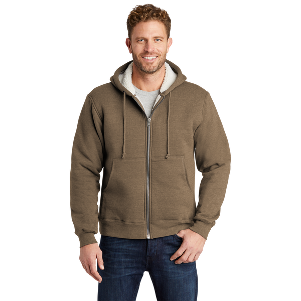 D2222 Mens Heavyweight Sherpa Lined Hooded Jacket