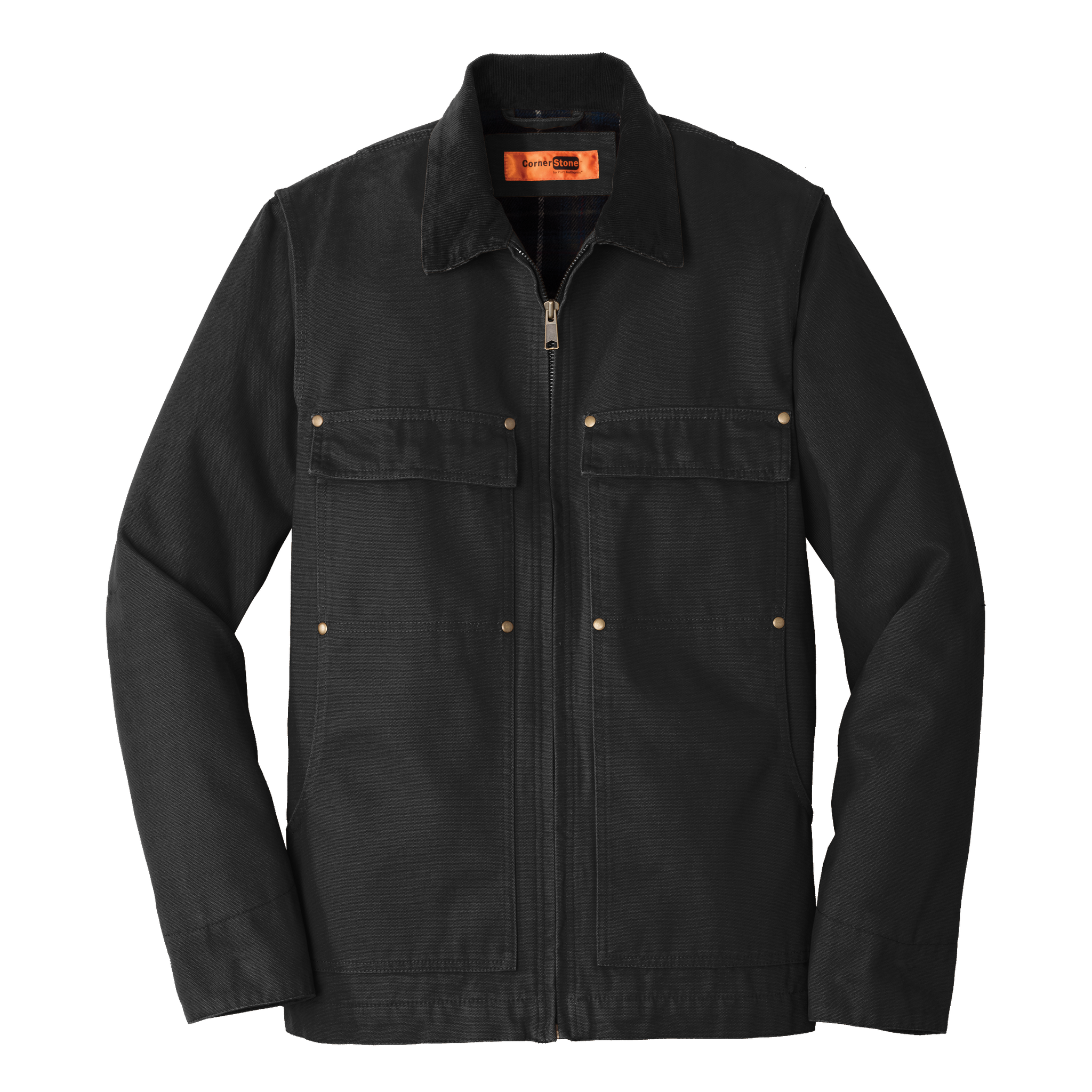 D1821M Mens Washed Duck Cloth Chore Coat