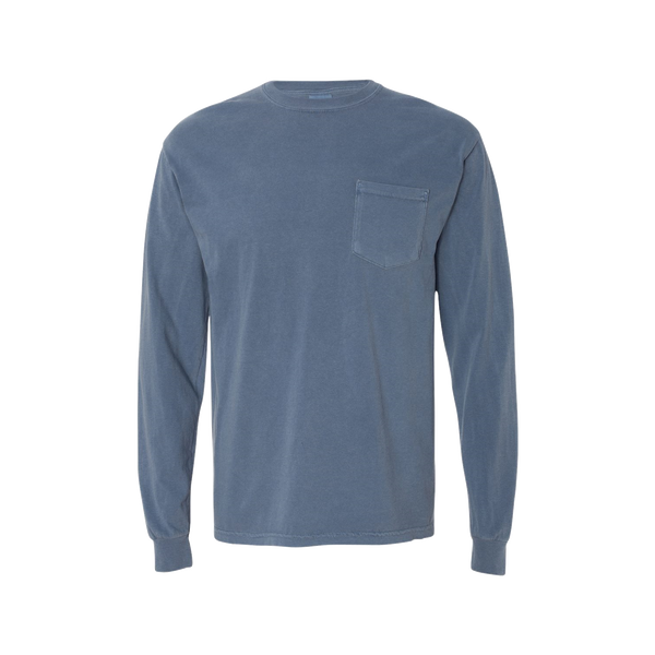 D1774 Garment Dyed Heavyweight Ringspun Long Sleeve Pocket T-Shirt