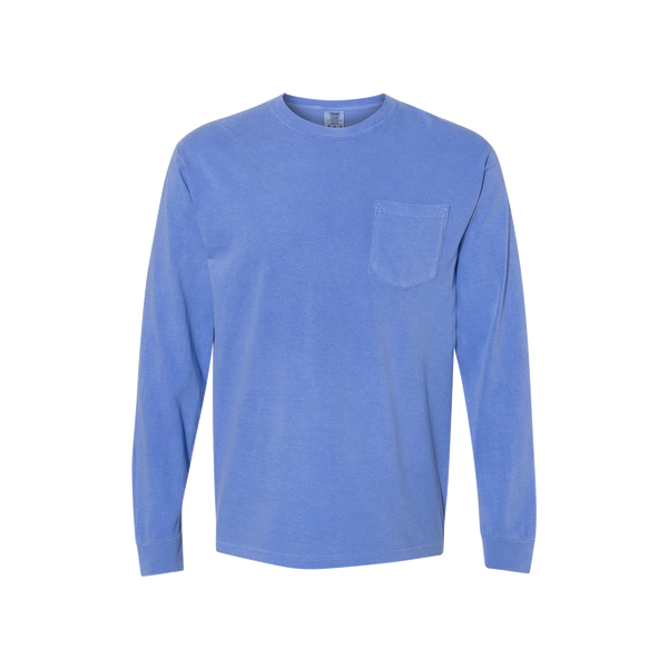 D1774 Garment Dyed Heavyweight Ringspun Long Sleeve Pocket T-Shirt