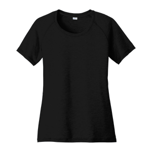 D1857W Ladies Tri-Blend Wicking Scoop Neck Raglan Tee