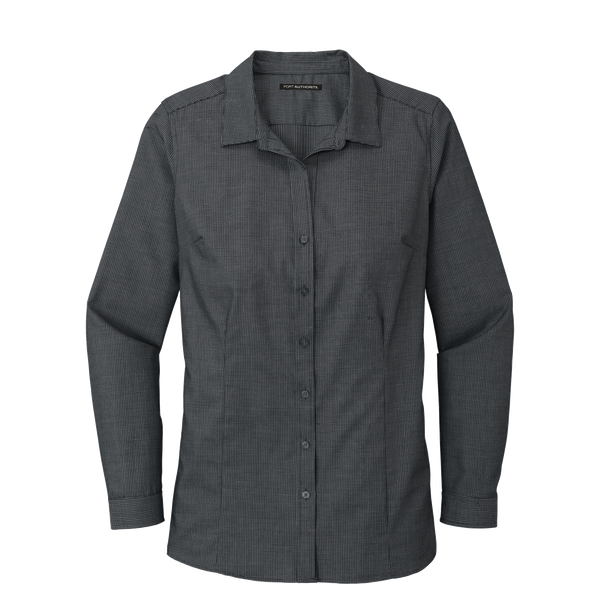 D2023W Ladies Pincheck Easy Care Shirt