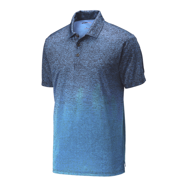 D1908 Mens Ombre Heather Polo